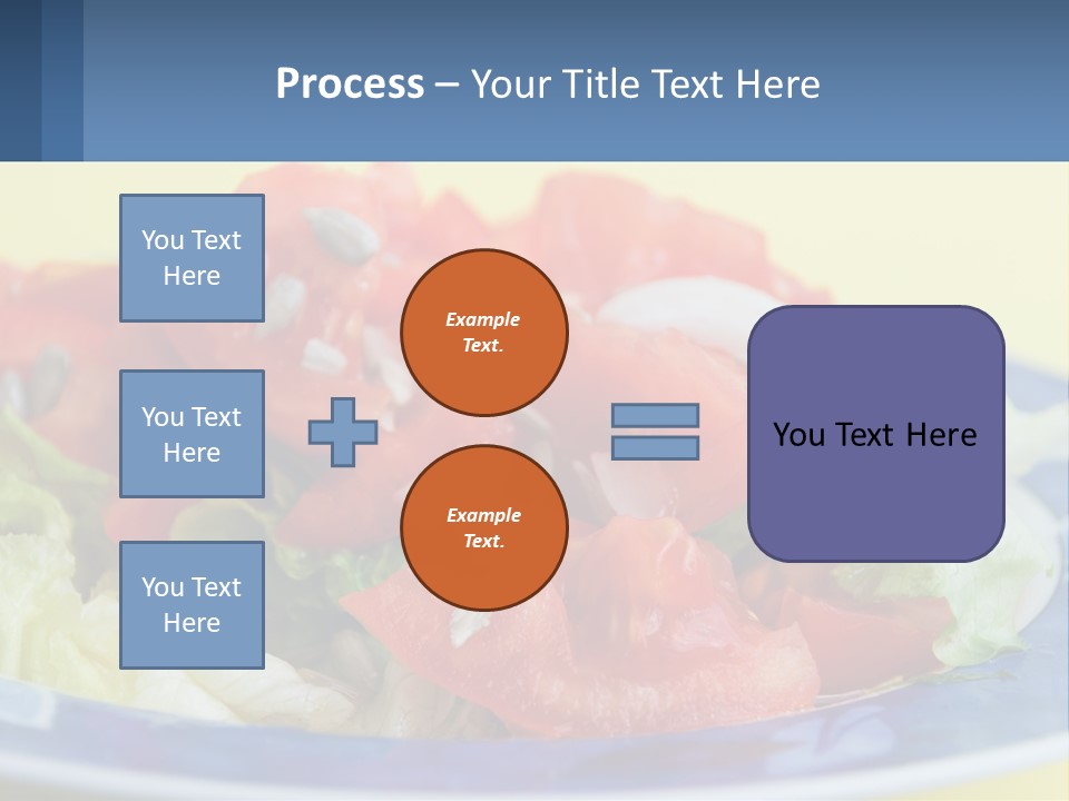 A Plate Of Food With Lettuce And Tomatoes On It PowerPoint Template
