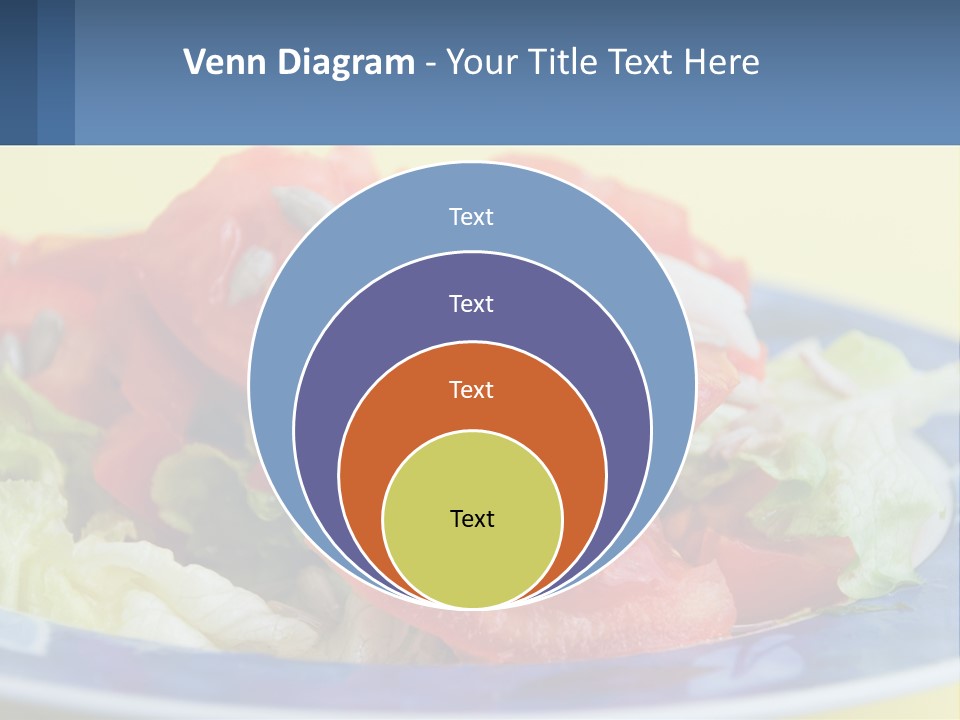 A Plate Of Food With Lettuce And Tomatoes On It PowerPoint Template