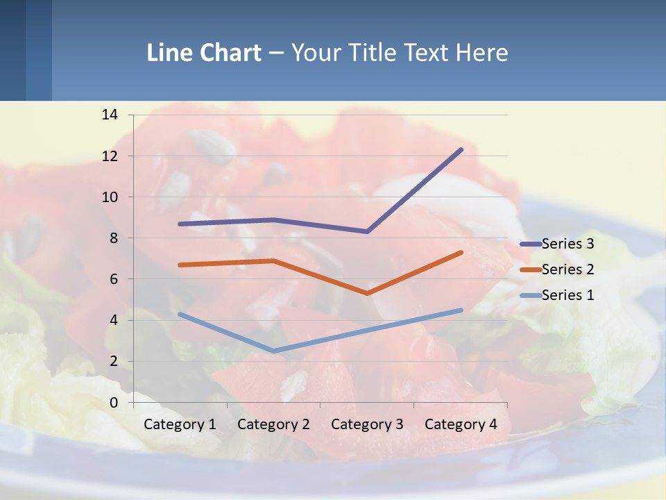A Plate Of Food With Lettuce And Tomatoes On It PowerPoint Template