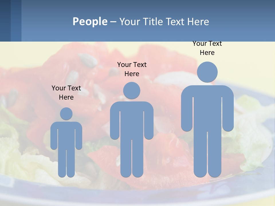 A Plate Of Food With Lettuce And Tomatoes On It PowerPoint Template