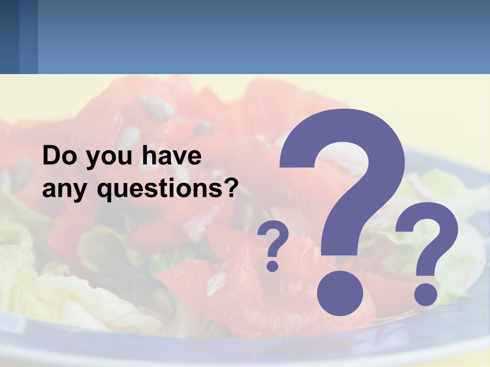 A Plate Of Food With Lettuce And Tomatoes On It PowerPoint Template