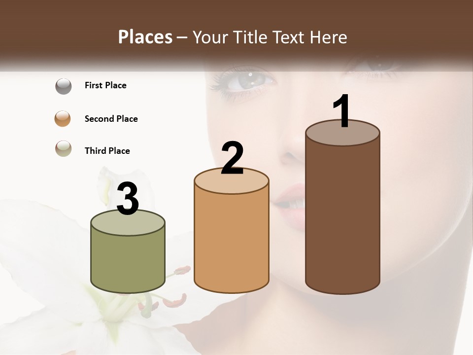 A Woman With A Flower In Her Hand PowerPoint Template