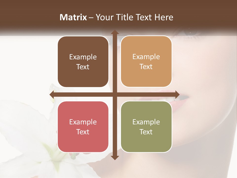 A Woman With A Flower In Her Hand PowerPoint Template