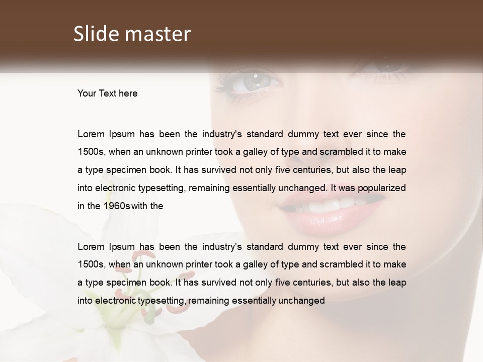 A Woman With A Flower In Her Hand PowerPoint Template