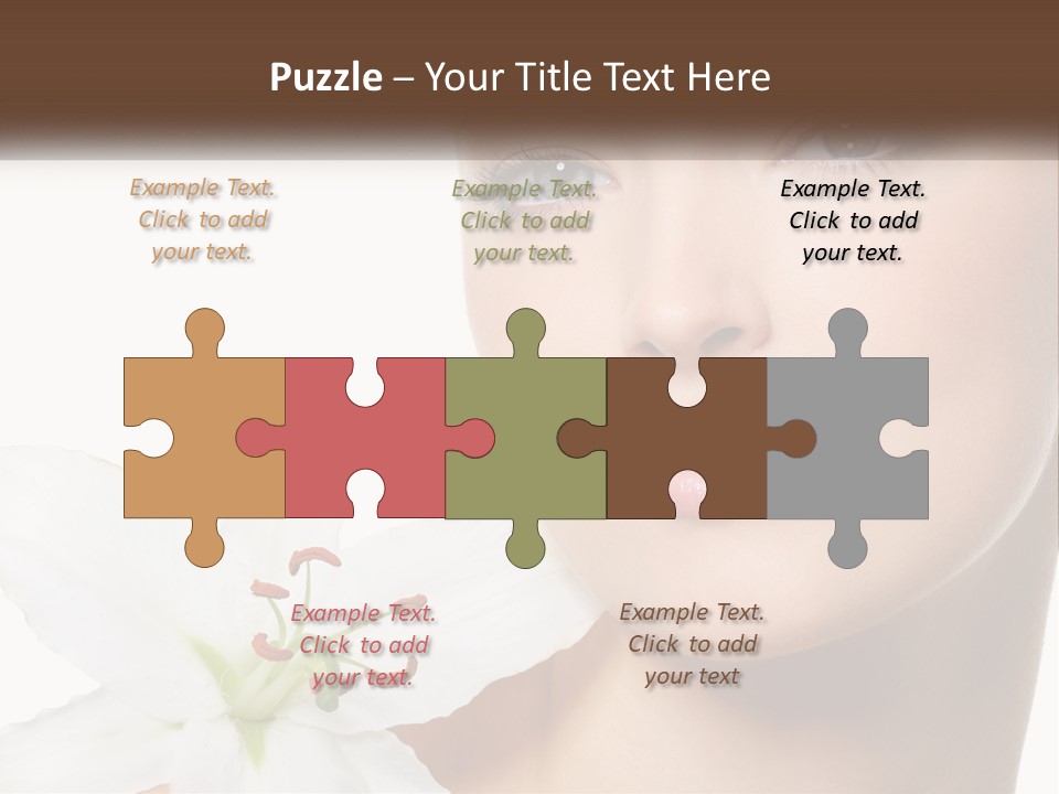 A Woman With A Flower In Her Hand PowerPoint Template