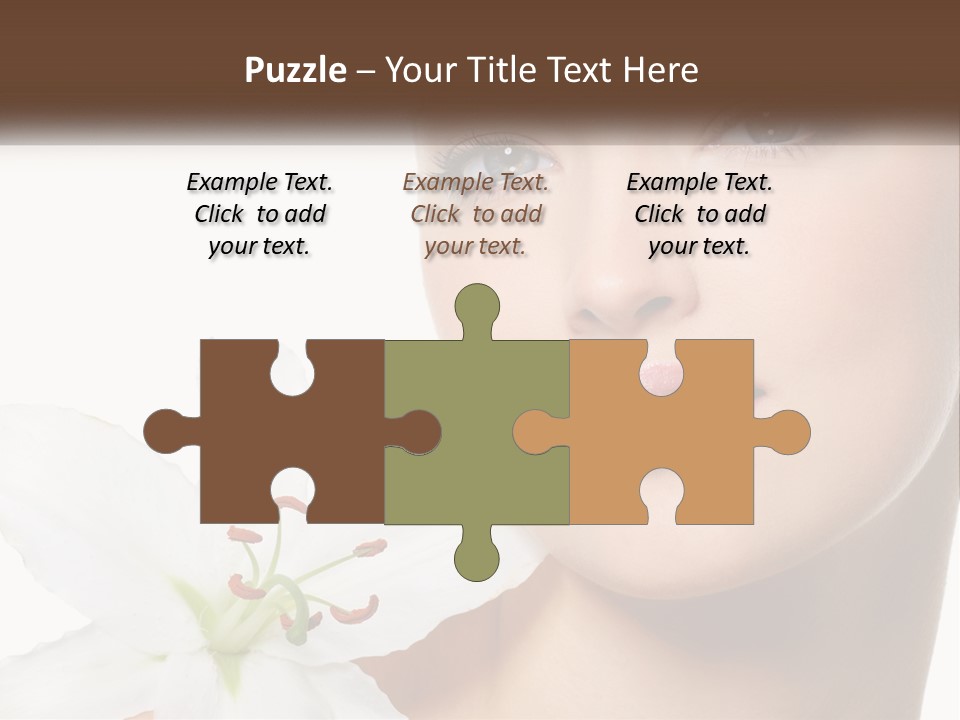 A Woman With A Flower In Her Hand PowerPoint Template