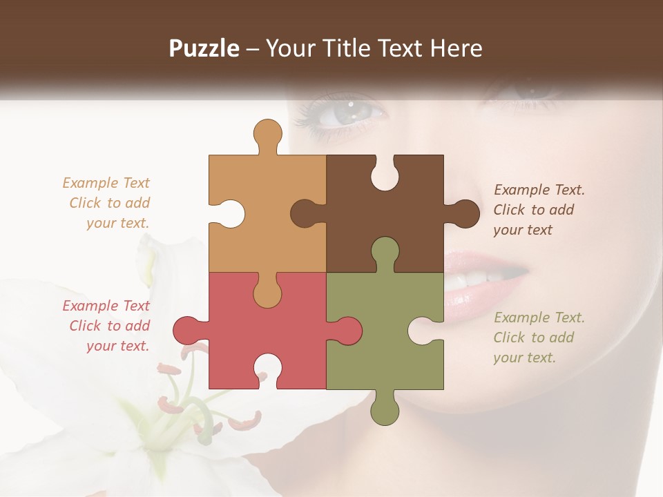 A Woman With A Flower In Her Hand PowerPoint Template