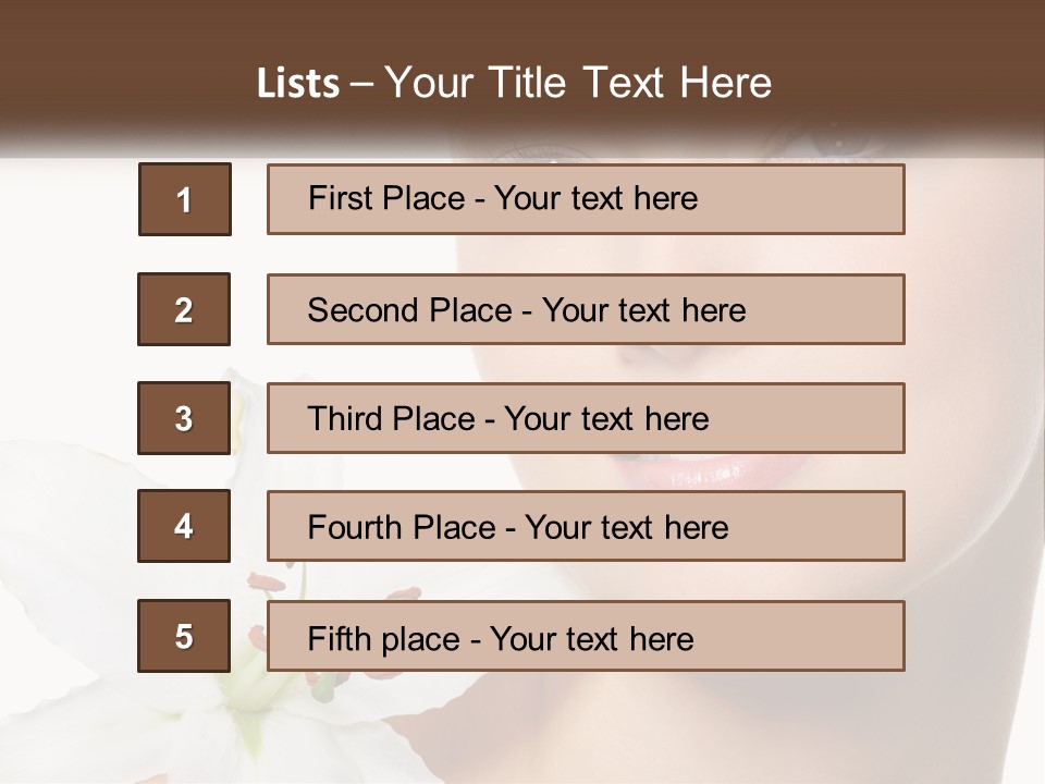 A Woman With A Flower In Her Hand PowerPoint Template