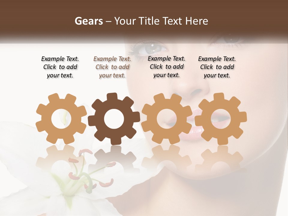 A Woman With A Flower In Her Hand PowerPoint Template