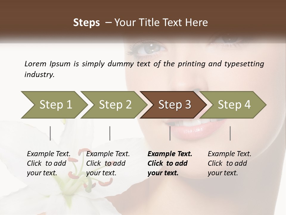 A Woman With A Flower In Her Hand PowerPoint Template