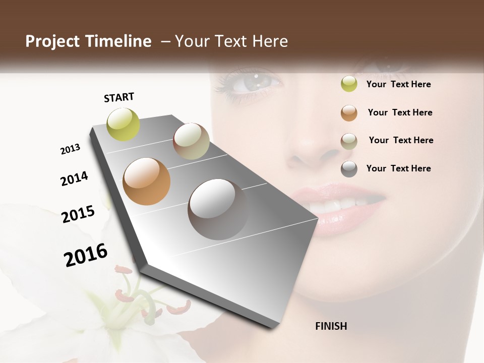 A Woman With A Flower In Her Hand PowerPoint Template