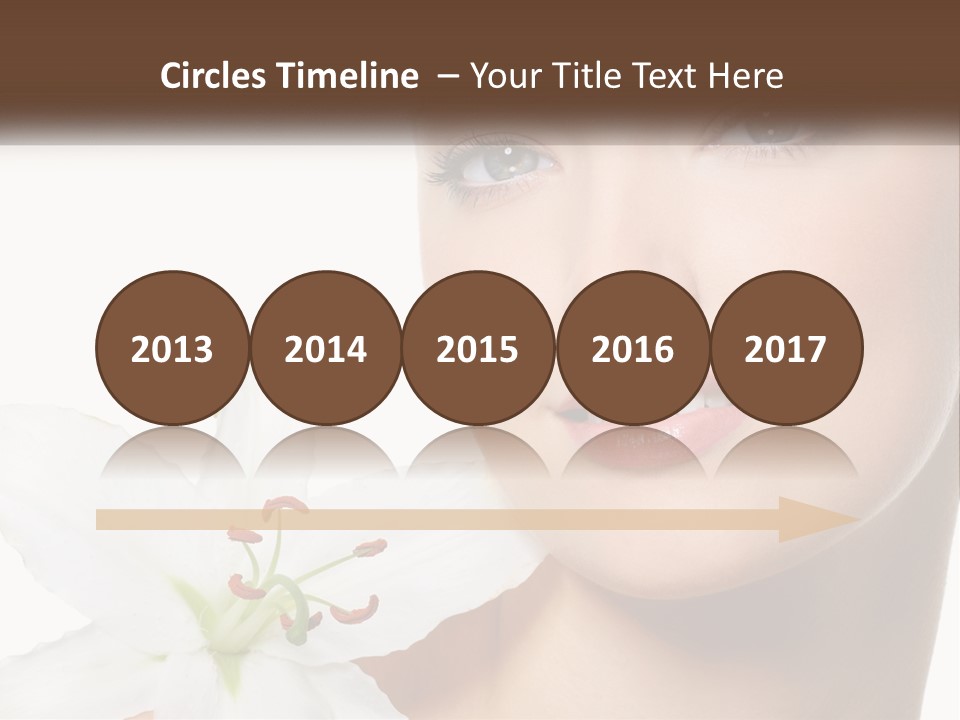 A Woman With A Flower In Her Hand PowerPoint Template