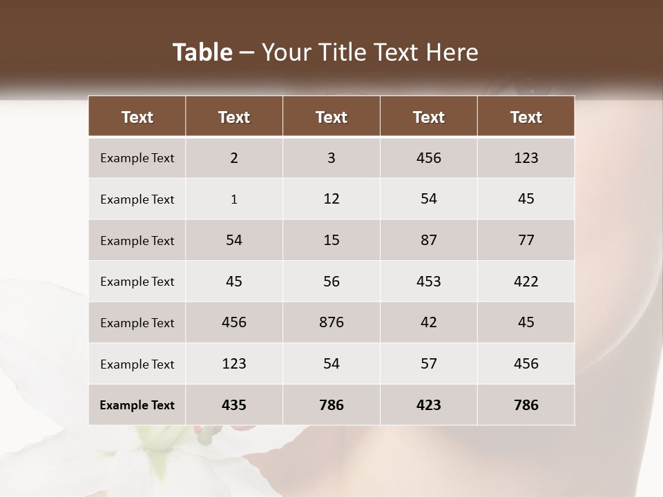 A Woman With A Flower In Her Hand PowerPoint Template