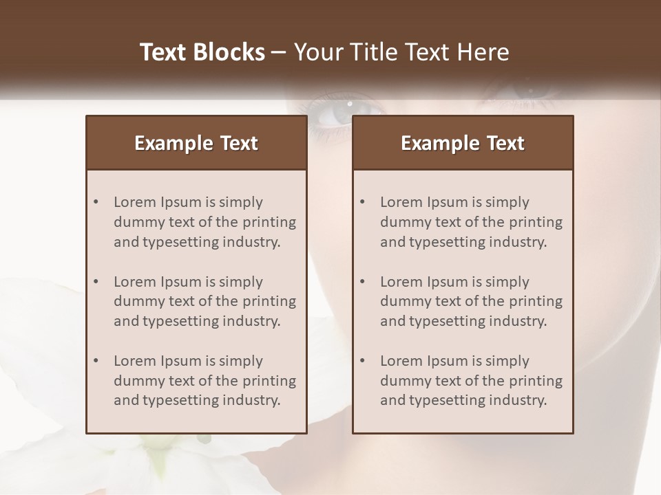 A Woman With A Flower In Her Hand PowerPoint Template