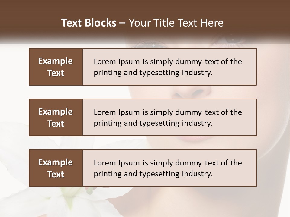 A Woman With A Flower In Her Hand PowerPoint Template