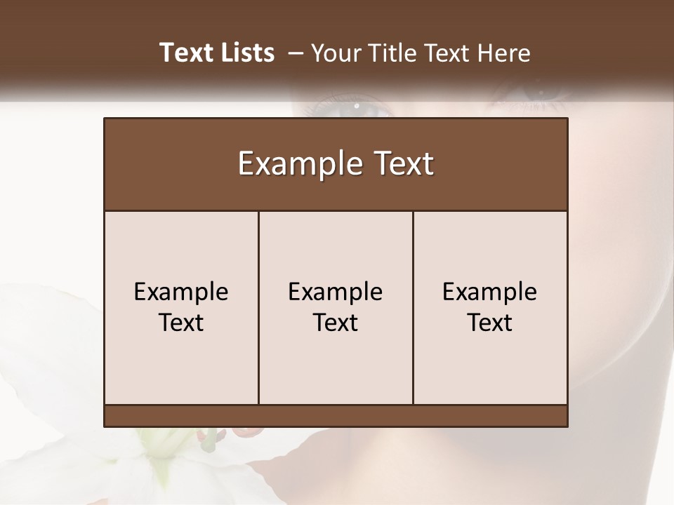 A Woman With A Flower In Her Hand PowerPoint Template