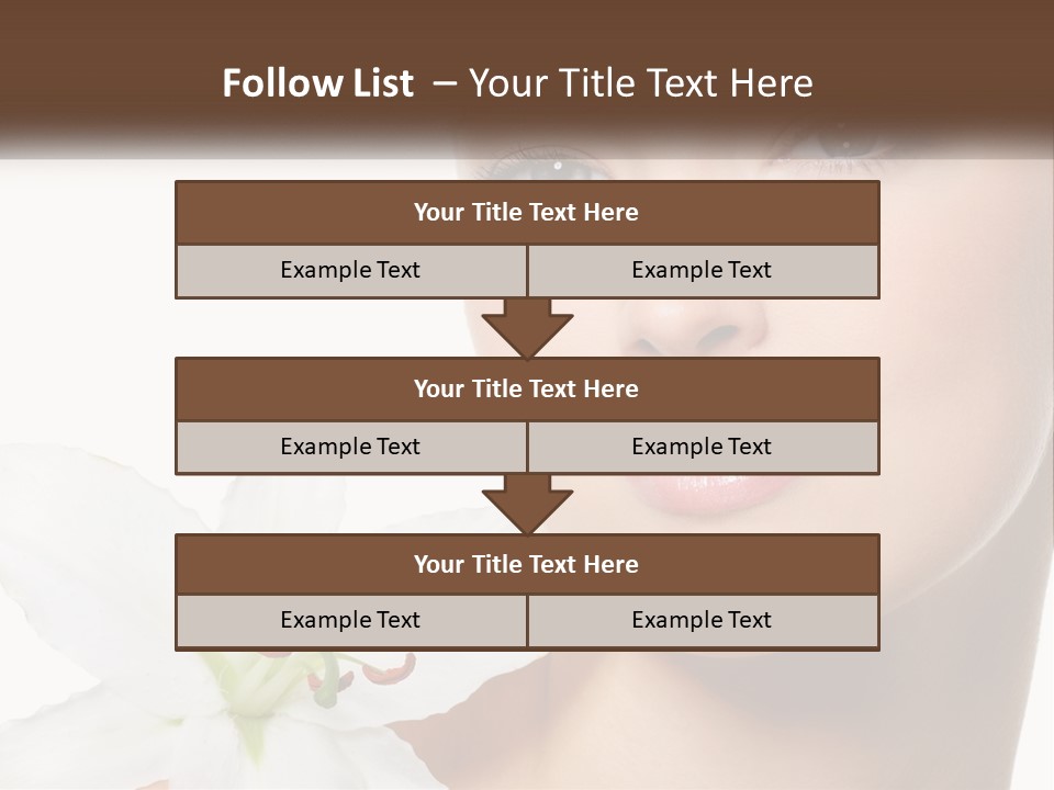 A Woman With A Flower In Her Hand PowerPoint Template