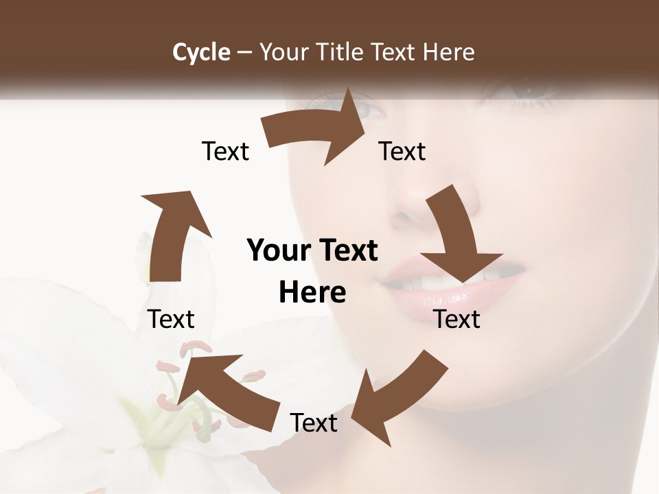 A Woman With A Flower In Her Hand PowerPoint Template