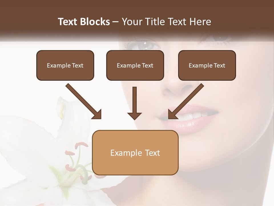 A Woman With A Flower In Her Hand PowerPoint Template