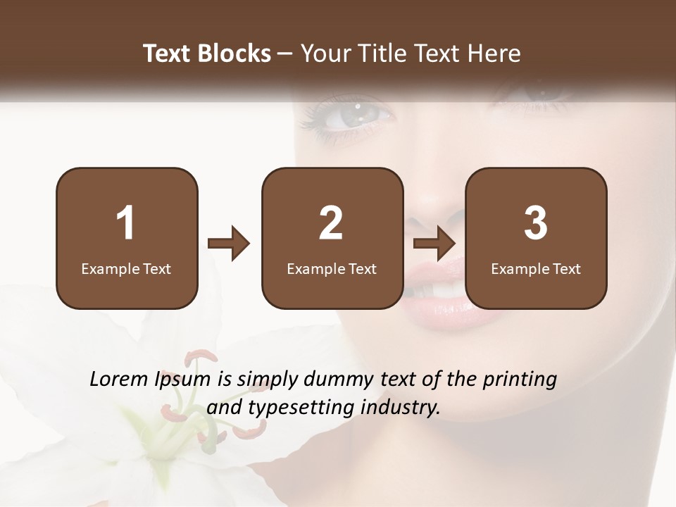 A Woman With A Flower In Her Hand PowerPoint Template