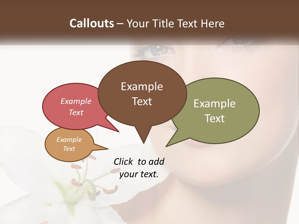 A Woman With A Flower In Her Hand PowerPoint Template