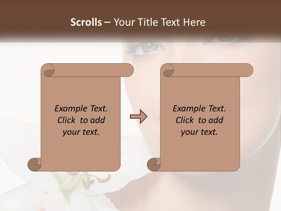 A Woman With A Flower In Her Hand PowerPoint Template