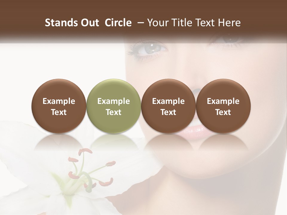 A Woman With A Flower In Her Hand PowerPoint Template