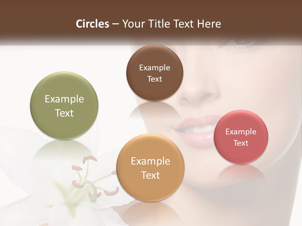 A Woman With A Flower In Her Hand PowerPoint Template