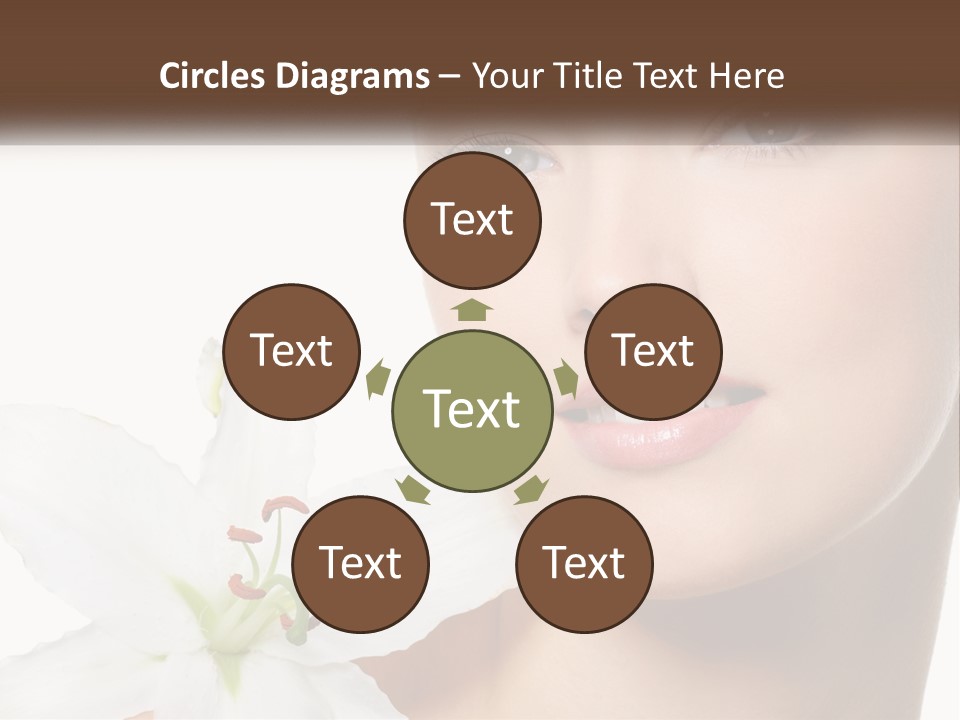 A Woman With A Flower In Her Hand PowerPoint Template