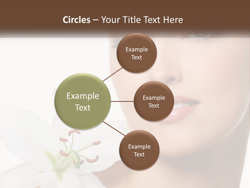 A Woman With A Flower In Her Hand PowerPoint Template