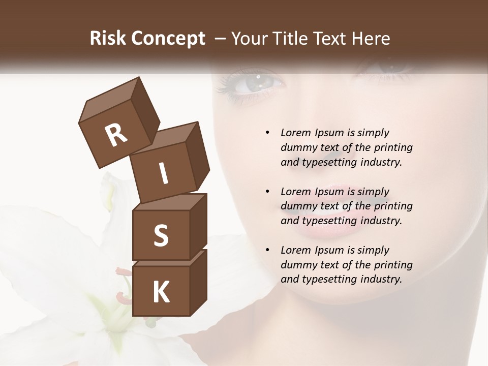 A Woman With A Flower In Her Hand PowerPoint Template