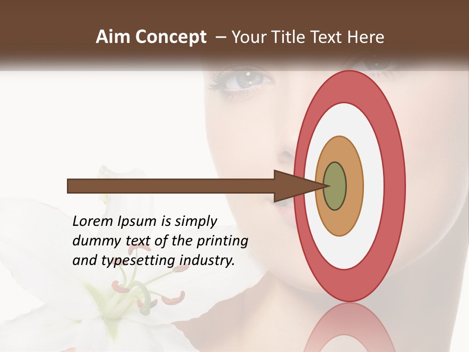 A Woman With A Flower In Her Hand PowerPoint Template