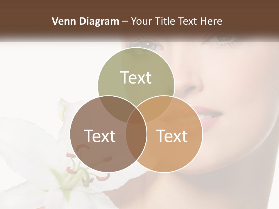 A Woman With A Flower In Her Hand PowerPoint Template