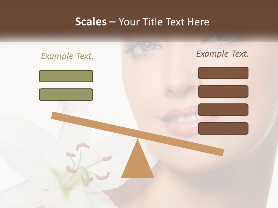 A Woman With A Flower In Her Hand PowerPoint Template