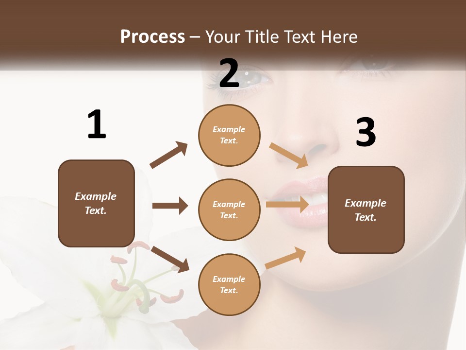 A Woman With A Flower In Her Hand PowerPoint Template