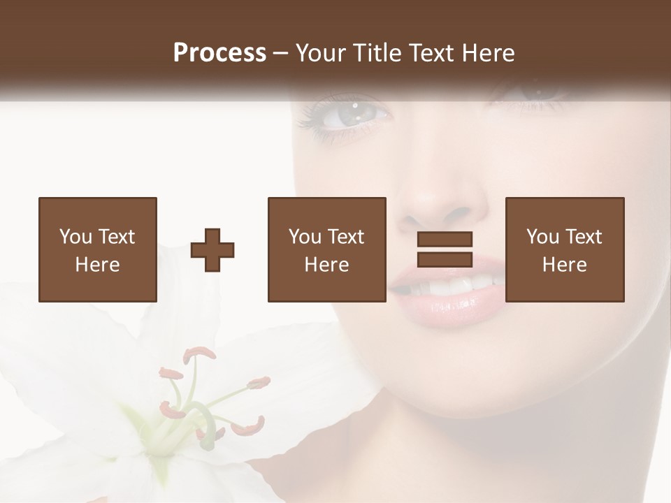 A Woman With A Flower In Her Hand PowerPoint Template