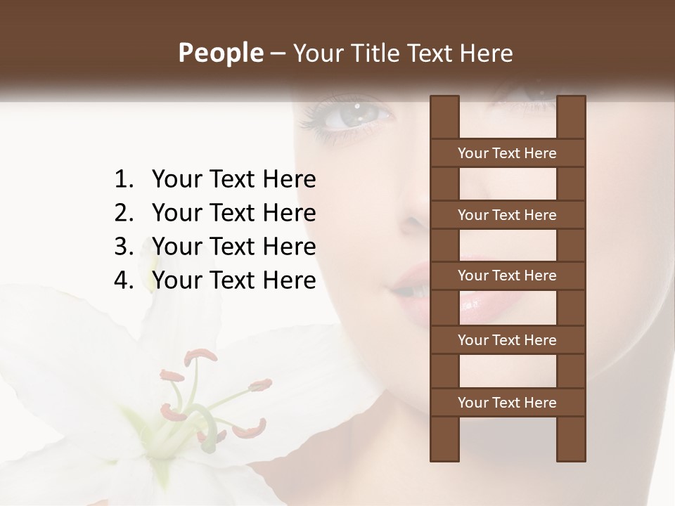 A Woman With A Flower In Her Hand PowerPoint Template