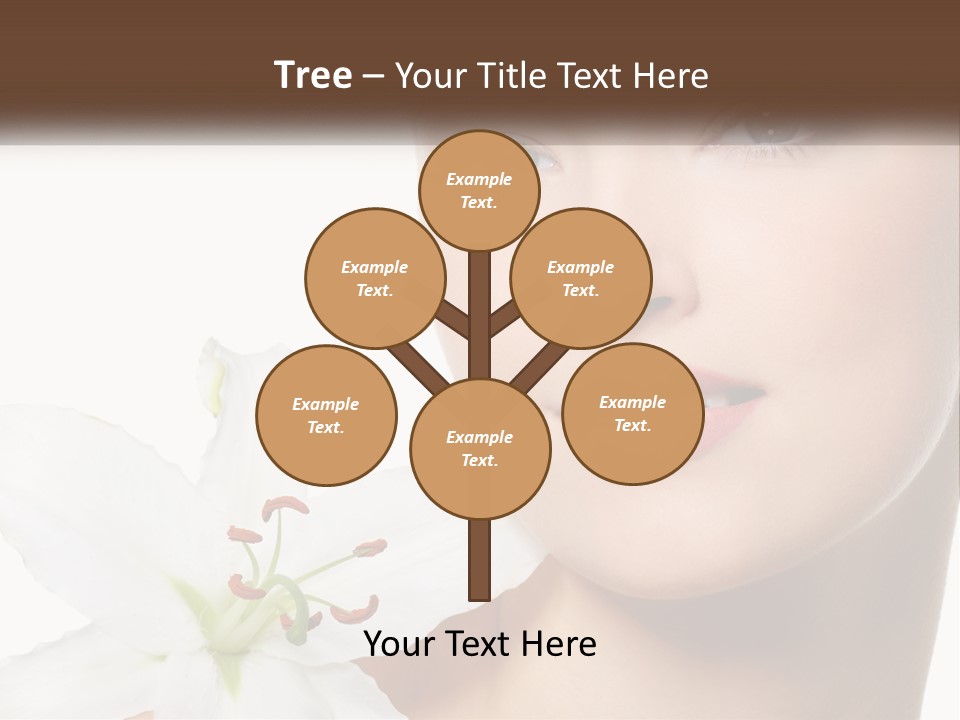 A Woman With A Flower In Her Hand PowerPoint Template