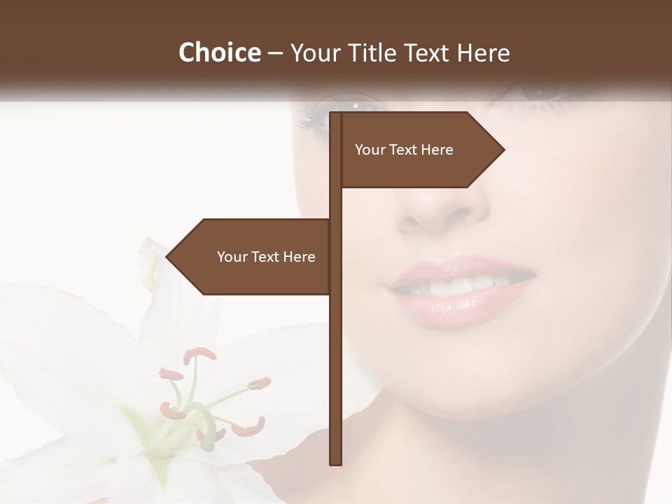 A Woman With A Flower In Her Hand PowerPoint Template