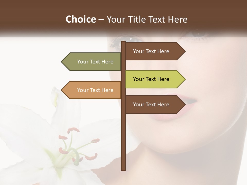 A Woman With A Flower In Her Hand PowerPoint Template