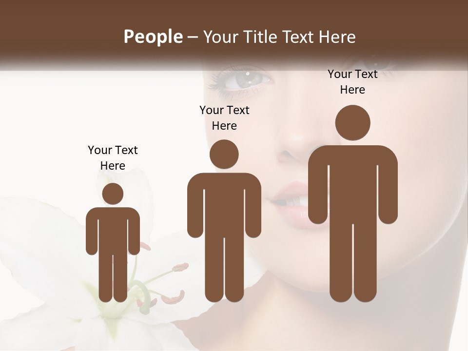 A Woman With A Flower In Her Hand PowerPoint Template