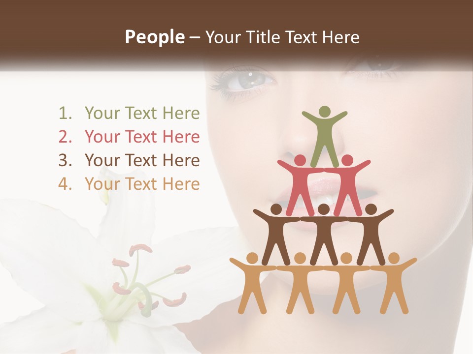 A Woman With A Flower In Her Hand PowerPoint Template