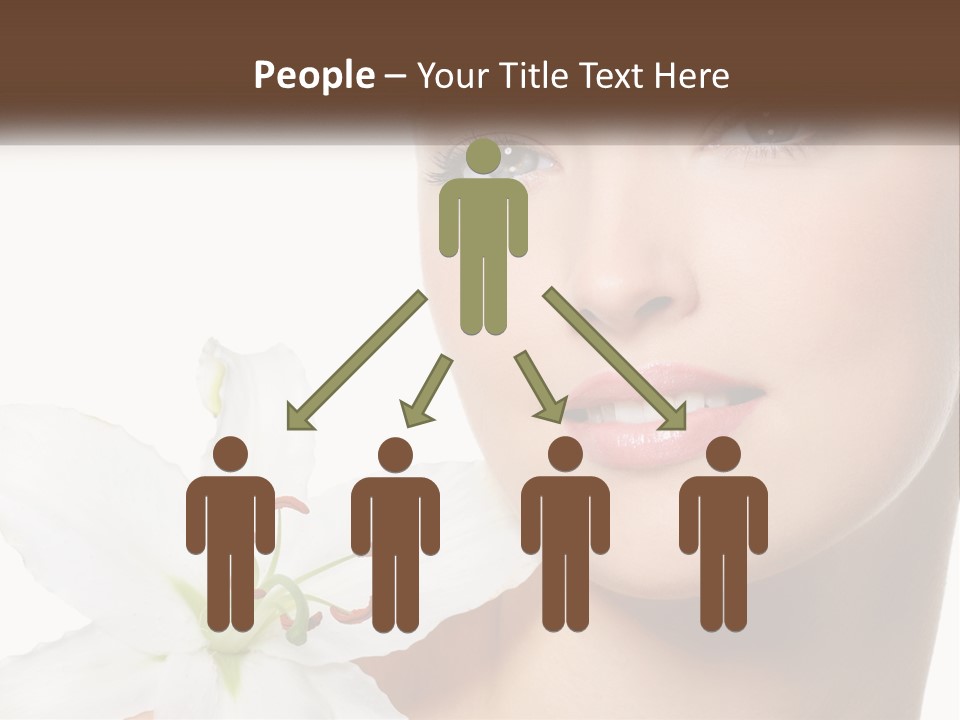 A Woman With A Flower In Her Hand PowerPoint Template