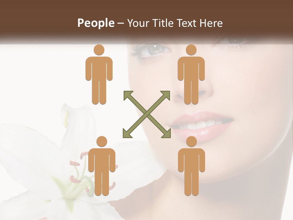 A Woman With A Flower In Her Hand PowerPoint Template