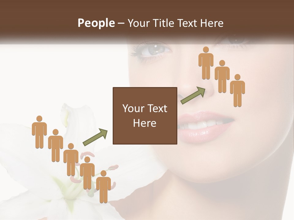 A Woman With A Flower In Her Hand PowerPoint Template