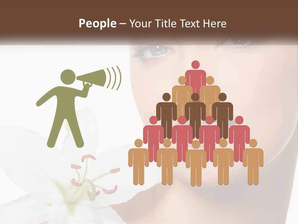 A Woman With A Flower In Her Hand PowerPoint Template