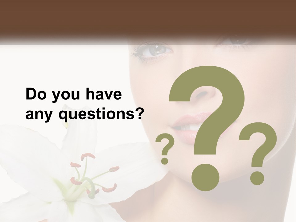 A Woman With A Flower In Her Hand PowerPoint Template