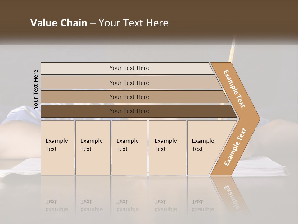A Young Boy Writing On A Piece Of Paper With A Pencil PowerPoint Template