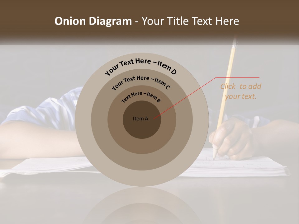 A Young Boy Writing On A Piece Of Paper With A Pencil PowerPoint Template