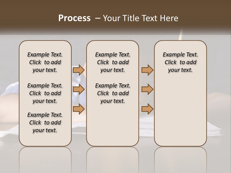 A Young Boy Writing On A Piece Of Paper With A Pencil PowerPoint Template